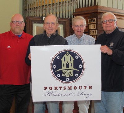 left to right Thomas Roskelly, Gary Gump, Society President, Jim Garman & Doug Smith 